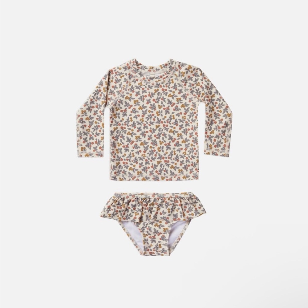 Rylee + Cru Multicolor Floral Kids Rashguard Set